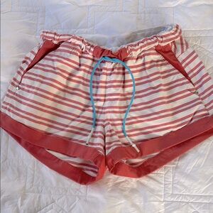 Lululemon Striped Pink and White Shorts